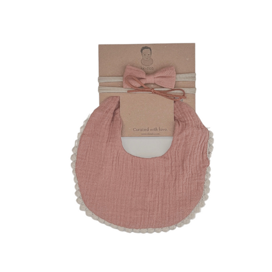 Tassel Bib Set - Mauve