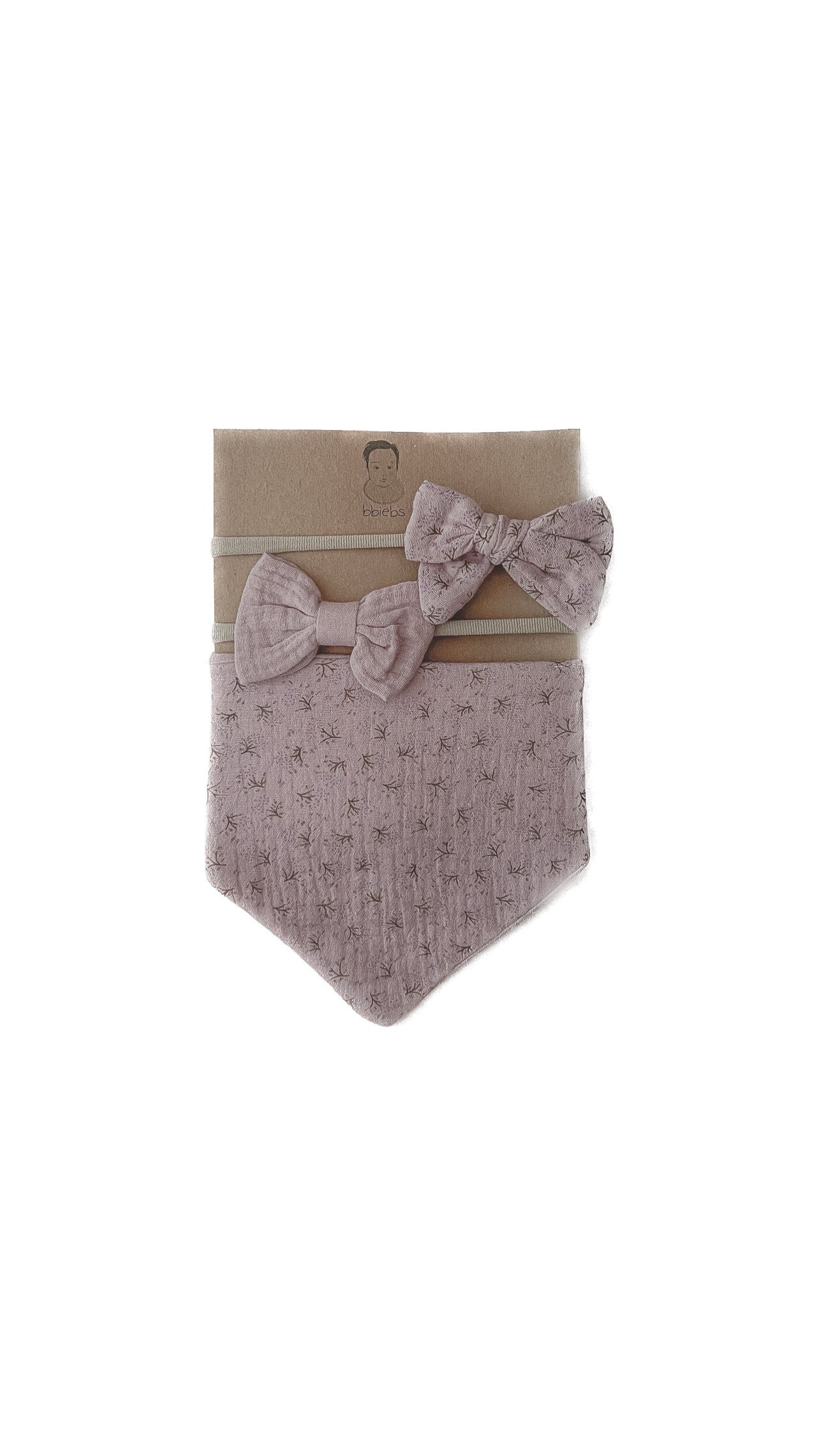 Lilac Sticks Bib Set