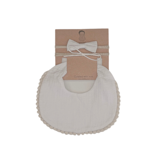 Tassel Bib Set - White