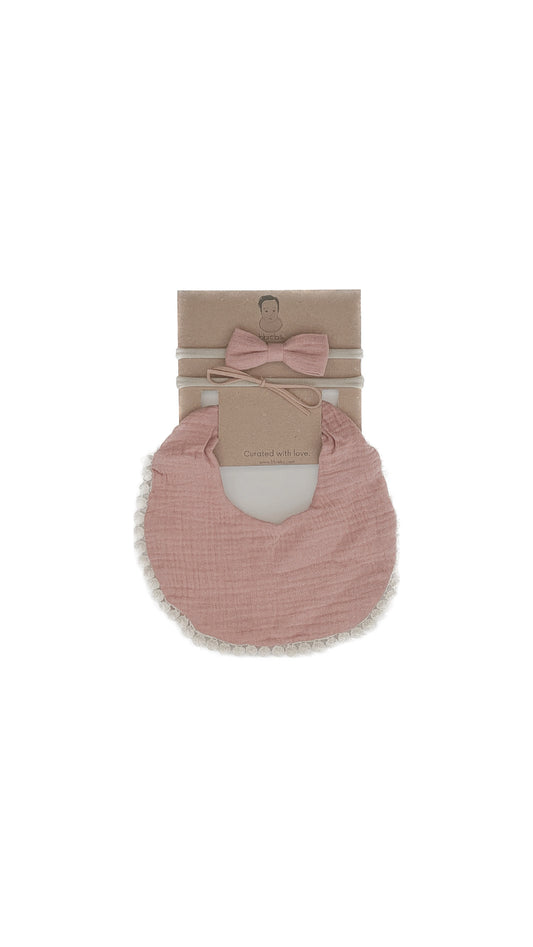 Tassel Bib Set - Blush