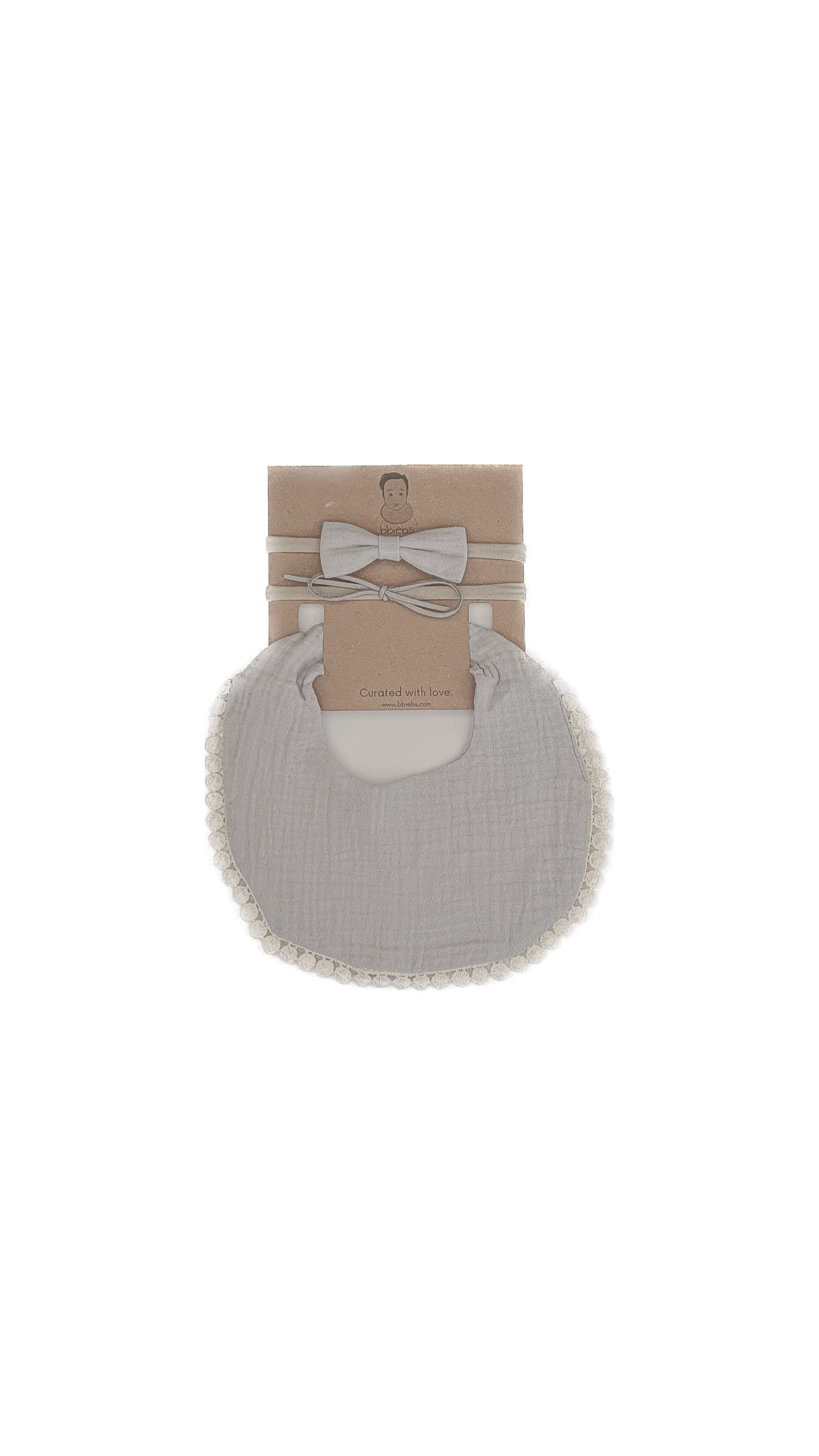 Tassel Bib Set - Gray