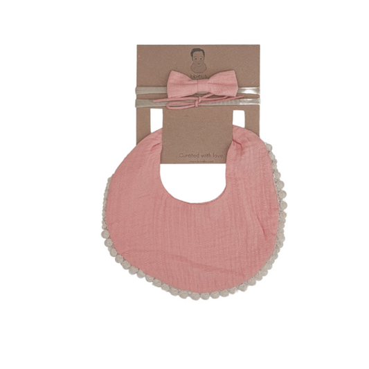 Tassel Bib Set - Flamingo