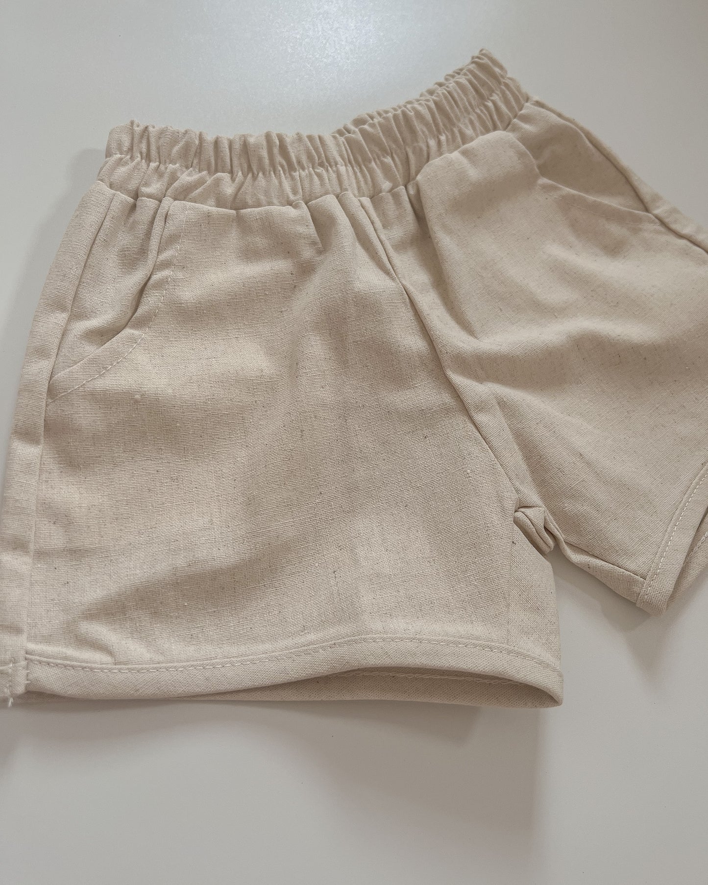 Maverick Linen Shorts - Sprinkled Beige