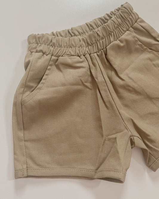 Maverick Linen Shorts - Khaki