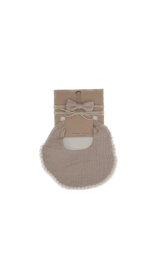 Tassel Bib Set - Nude