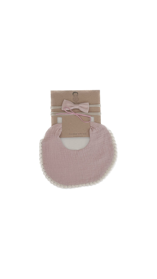 Tassel Bib Set - Pink