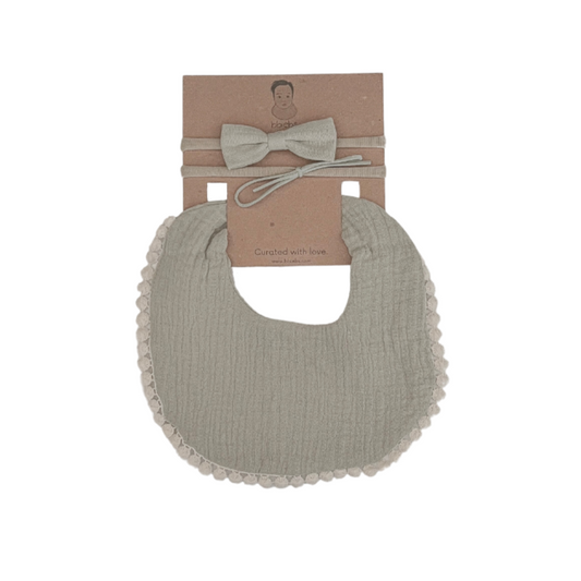 Tassel Bib Set - Sage